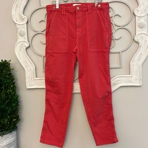 Pistola High Rise Strawberry Red Pants Size 29